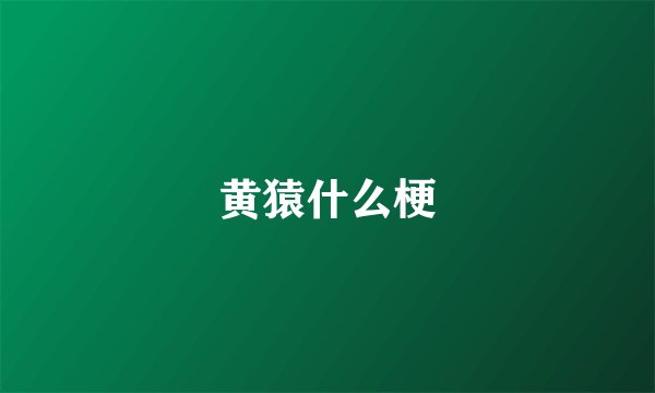 黄猿什么梗