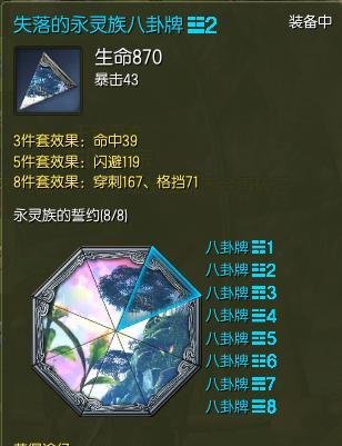 剑灵永灵八卦牌属性效果及出处在哪？