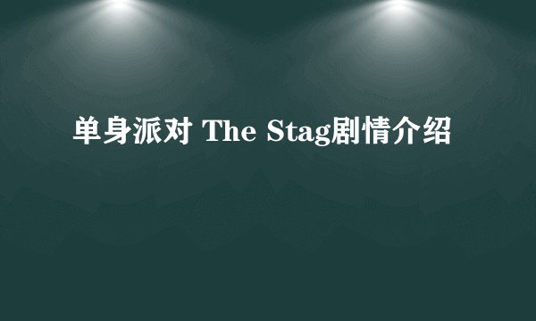 单身派对 The Stag剧情介绍