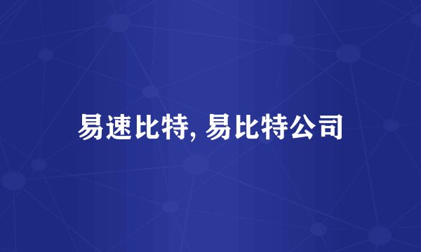 易速比特, 易比特公司
