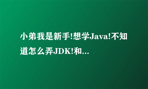 小弟我是新手!想学Java!不知道怎么弄JDK!和安装JDK!亲各位高手给我地址下载和具体的安装方法!