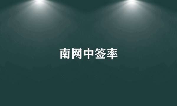 南网中签率
