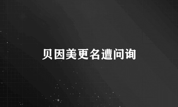 贝因美更名遭问询