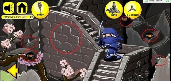 小游戏逗小猴子笑之忍者世界2攻略