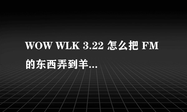WOW WLK 3.22 怎么把 FM的东西弄到羊皮上？ 弄成卷袖