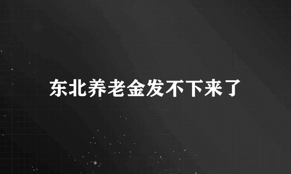 东北养老金发不下来了