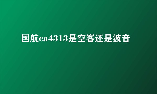 国航ca4313是空客还是波音