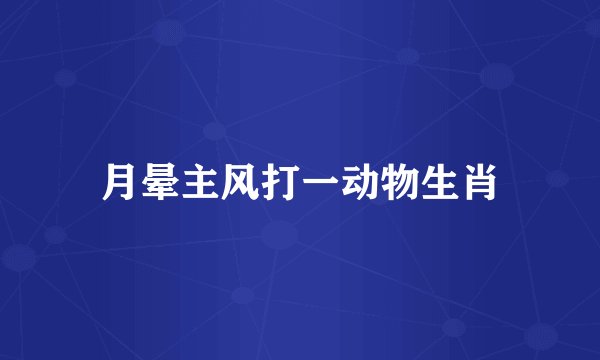 月晕主风打一动物生肖