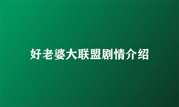 好老婆大联盟剧情介绍