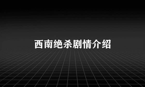 西南绝杀剧情介绍