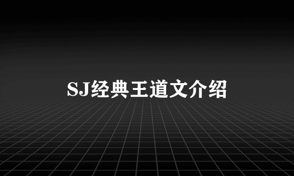 SJ经典王道文介绍