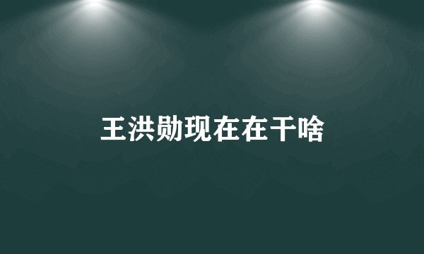 王洪勋现在在干啥