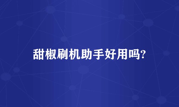 甜椒刷机助手好用吗?