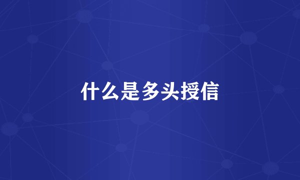 什么是多头授信