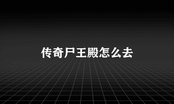 传奇尸王殿怎么去