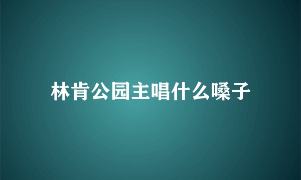 林肯公园主唱什么嗓子
