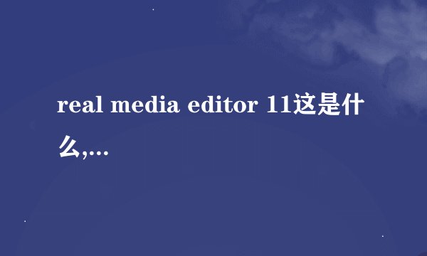real media editor 11这是什么,有什么作用啊