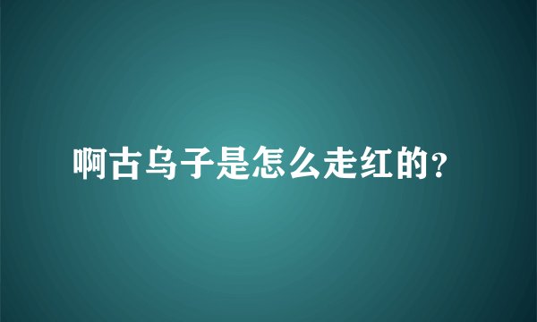 啊古乌子是怎么走红的？
