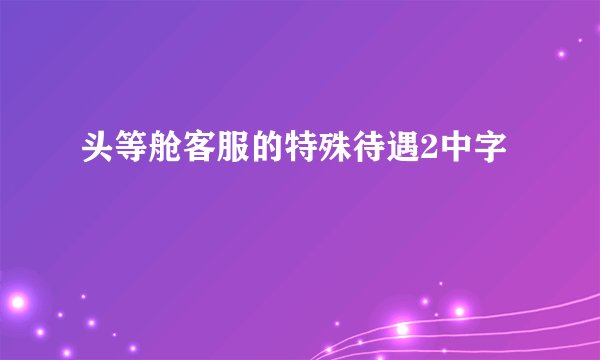 头等舱客服的特殊待遇2中字