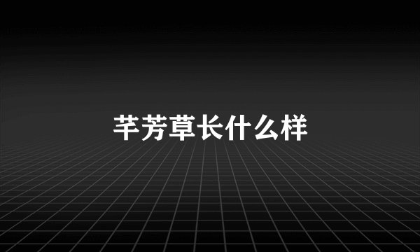 芊芳草长什么样