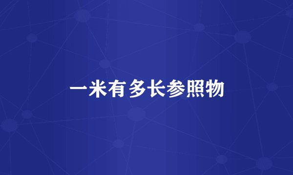 一米有多长参照物