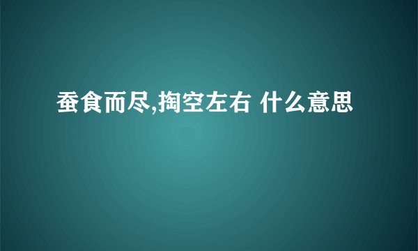 蚕食而尽,掏空左右 什么意思