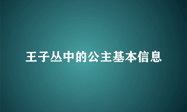 王子丛中的公主基本信息