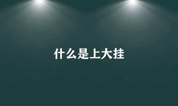 什么是上大挂