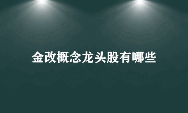 金改概念龙头股有哪些