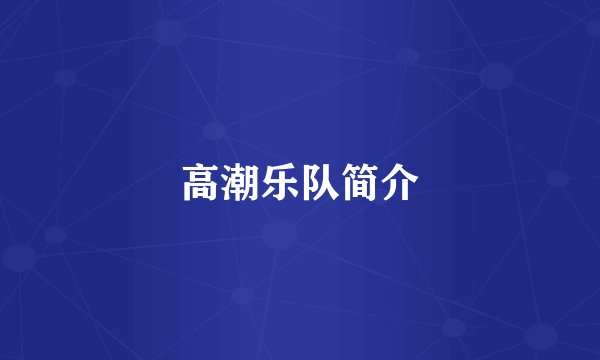 高潮乐队简介