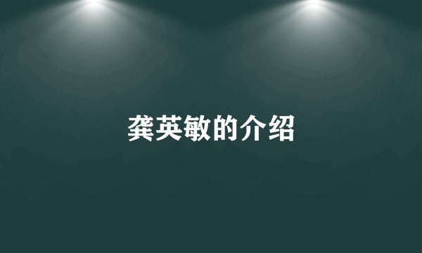 龚英敏的介绍