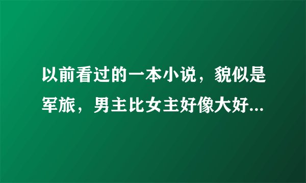 以前看过的一本小说，貌似是军旅，男主比女主好像大好几岁，其就是感觉肉肉挺多的。而