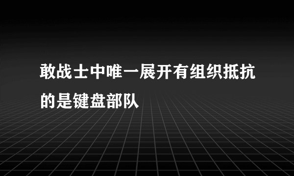 敢战士中唯一展开有组织抵抗的是键盘部队