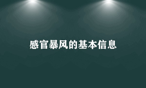 感官暴风的基本信息
