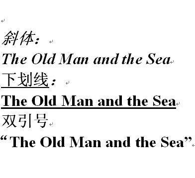 英文中的书名该如何书写？