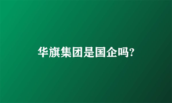 华旗集团是国企吗?