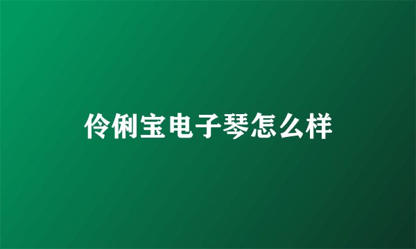 伶俐宝电子琴怎么样