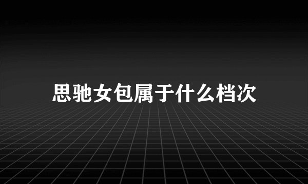 思驰女包属于什么档次