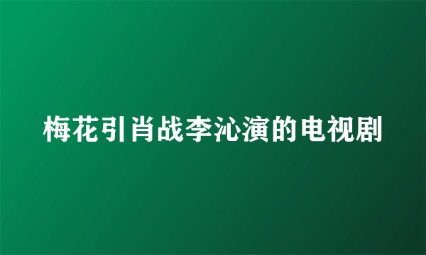 梅花引肖战李沁演的电视剧