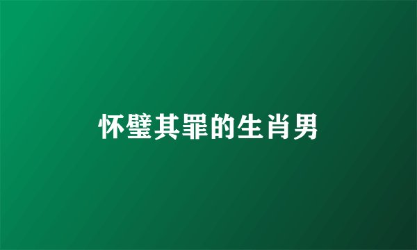 怀璧其罪的生肖男