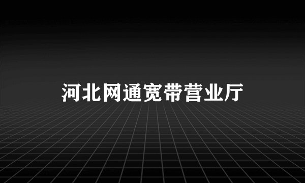 河北网通宽带营业厅