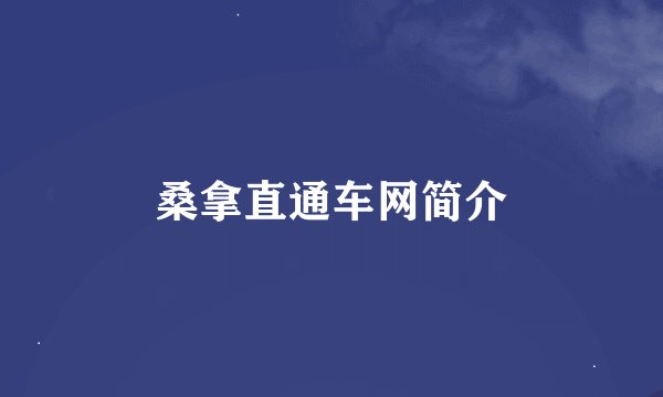 桑拿直通车网简介