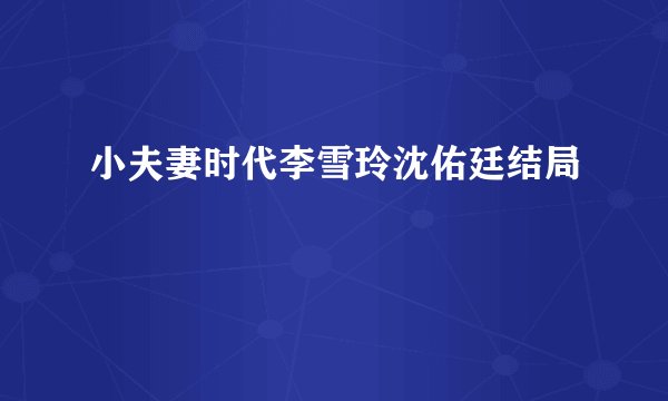 小夫妻时代李雪玲沈佑廷结局