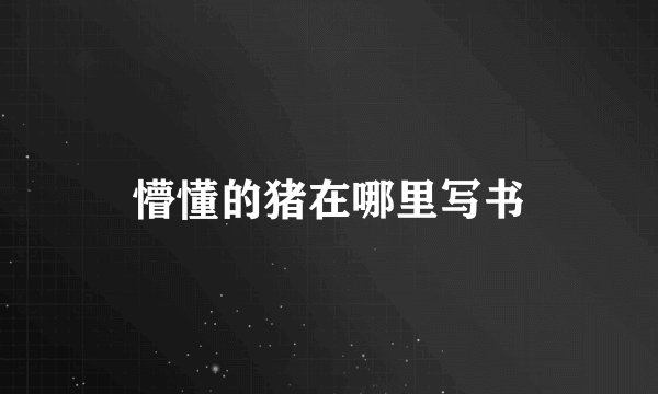 懵懂的猪在哪里写书