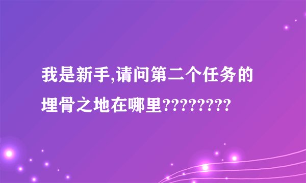 我是新手,请问第二个任务的埋骨之地在哪里????????