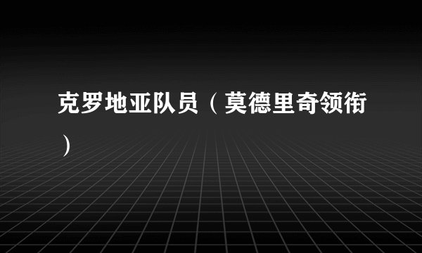 克罗地亚队员（莫德里奇领衔）