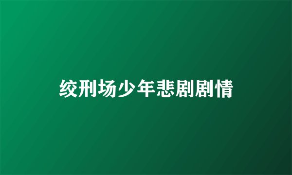 绞刑场少年悲剧剧情