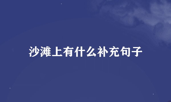 沙滩上有什么补充句子