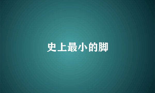 史上最小的脚