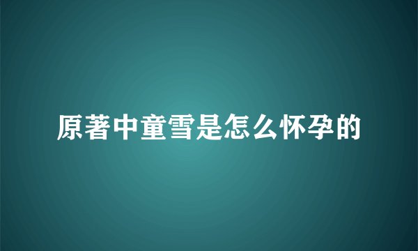原著中童雪是怎么怀孕的